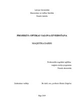 Diplomdarbs 'Projekts: optikas salona izveidošana', 1.