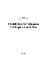 Referāts 'Feodālo tiesību veidošanās Rietumeiropā un to būtība', 1.