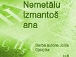 Prezentācija 'Nemetālu izmantošana', 1.