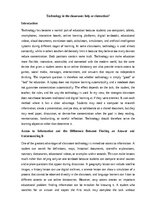 Eseja 'Technology in the classroom: help or distraction?', 1.