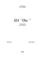 Biznesa plāns 'SIA "Ota"', 1.