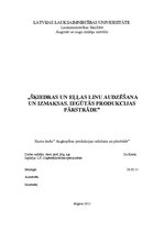 Referāts 'Šķiedras un eļļas linu audzēšana un izmaksas. Iegūtās produkcijas pārstrāde', 1.
