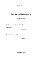 Konspekts 'Dānijas konstitūcija', 1.