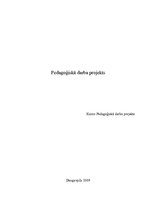 Konspekts 'Pedagoģiskā darba projekts', 1.