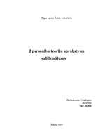 Referāts 'Divu personības teoriju salīdzinājums', 1.