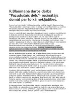 Eseja 'R.Blaumaņa darbs darbs “Pazudušais dēls”- rosinātājs domāt par to kā nekļūdīties', 1.