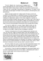 Eseja 'Modern Art', 1.