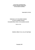 Diplomdarbs 'Pirmsskolas vecuma bērnu māmiņu sociālās darbības modeļi nodarbinātības jomā: so', 1.