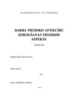 Referāts 'Darba tiesisko attiecību izbeigšanas tiesiskie aspekti', 1.