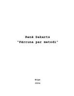 Referāts 'Renē Dekarts "Pārruna par metodi"', 1.