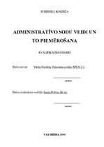 Referāts 'Administratīvo sodu veidi un to piemērošana', 1.