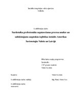 Diplomdarbs 'Surdotulku profesionālās sagatavošanas procesa analīze un salīdzinājums augstākā', 1.