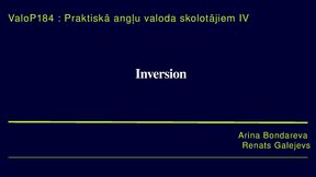 Prezentācija 'Inversion', 1.