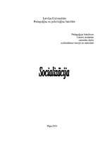 Konspekts 'Socializācija', 1.