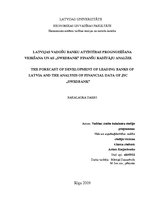 Diplomdarbs 'Latvijas vadošo banku attīstības prognozēšanas veikšana un a/s "Swedbank" finanš', 1.