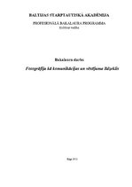 Diplomdarbs 'Fotogrāfija kā komunikācijas un vēstījuma līdzeklis', 1.