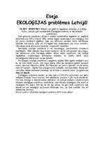 Eseja 'Ekoloģijas problēmas', 1.
