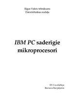 Referāts 'IBM PC saderīgie mikroprocesori', 1.
