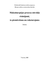 Referāts 'Maksātnespējas procesa stāvokļa risinājumi, to piemērošana un raksturojums', 1.