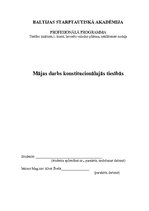 Konspekts 'Mājas darbs konstitucionālajās tiesībās', 1.