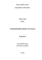Referāts 'Uzņēmējdarbība krīzes apstākļos', 1.