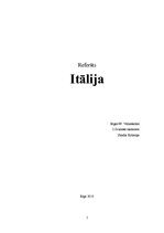 Referāts 'Itālija', 1.