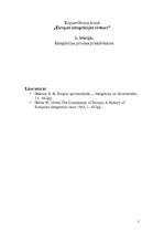 Konspekts 'Eiropas integrācijas vēsture', 1.