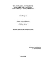 Eseja 'Mediju valoda. Mūsdienu mediju valoda', 1.