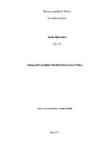 Eseja 'Ieskaites darbs profesionālajā ētikā', 1.
