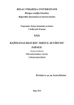 Konspekts 'Ražošanas resursu tirgus. Ienākumu sadale', 1.
