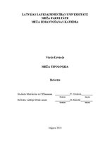 Referāts 'Meža tipoloģija', 1.