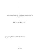 Diplomdarbs 'Klientu piesaistīšanas projekts telekomunikācijas uzņēmumam', 1.