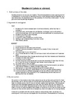 Konspekts 'Studying Abroad', 1.