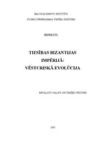 Referāts 'Tiesības Bizantijas impērijā:vēsturiskā evolūcija', 1.