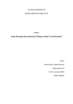 Konspekts 'Annas Kareņinas tēla analīze Ļeva Tolstoja romānā "Anna Kareņina"', 1.