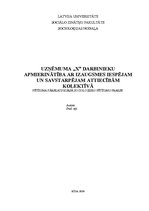 Referāts 'Uzņēmuma "X" darbinieku apmierinātība ar izaugsmes iespējam un savstarpējam atti', 1.