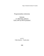 Referāts 'SLIP, PPP un PPTP protokoli', 1.