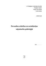 Konspekts 'Personības attīstības un socializācijas mijsakarība psiholoģijā', 1.