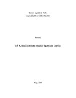 Referāts 'Eiropas Savienības Kohēzijas fonda līdzekļu apgūšana Latvijā', 1.
