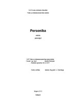 Referāts 'Personība', 1.