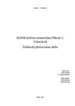 Referāts 'Mobilo telefonu izmantošana Ilūkstes 1.vidusskolā', 1.