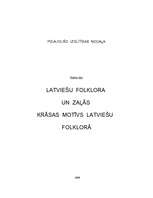 Referāts 'Zaļās krāsas motīvs latviešu folklorā', 1.