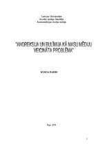 Referāts 'Anoreksija un bulīmija kā masu mediju veicināta problēma', 1.