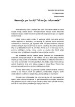 Eseja 'Recenzija par izstādi "Viktorijas laika mode"', 1.