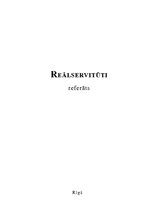 Referāts 'Reālservitūti', 1.