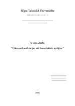 Konspekts 'Ūdens un kanalizācijas attīrīšanas ietaišu aprēķins', 1.