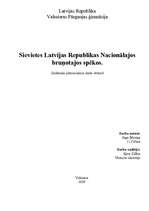 Referāts 'Sievietes Latvijas Republikas Nacionālajos bruņotajos spēkos', 1.