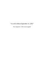 Eseja 'A World without September 11, 2001', 1.