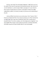 Eseja 'A World without September 11, 2001', 3.