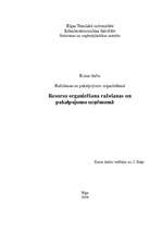 Referāts 'Resursu organizēšana ražošanas un pakalpojumu uzņēmumā', 1.